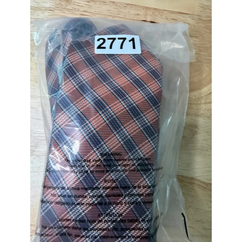 Set of 3 IZOD Men's Silk Neck Ties Purple Teal and Orange Plaids JL